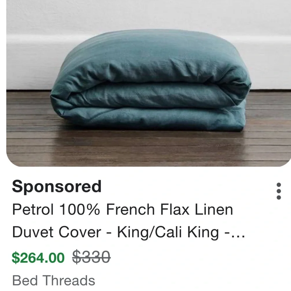 West Elm NEW sham Euro Linen new turquoise teal ocean blue king queen